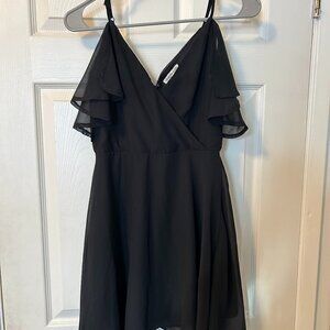 Charlotte Russe Black Spaghetti Strap Dress Chiffon Small